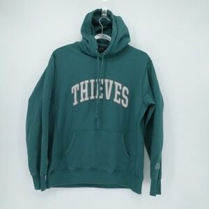 100 Thieves Hoodie Mens XL Teal Pullover Sweatshirt‎ Streetwear Logo Heavyweight
